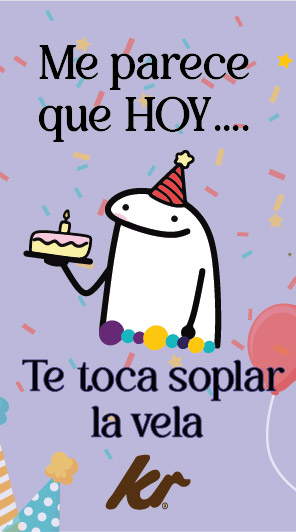 Tarjeta Deformito cumpleaños soplar vela