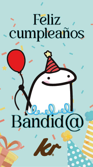 Tarjeta Deformito feliz cumpleaños Bandidos