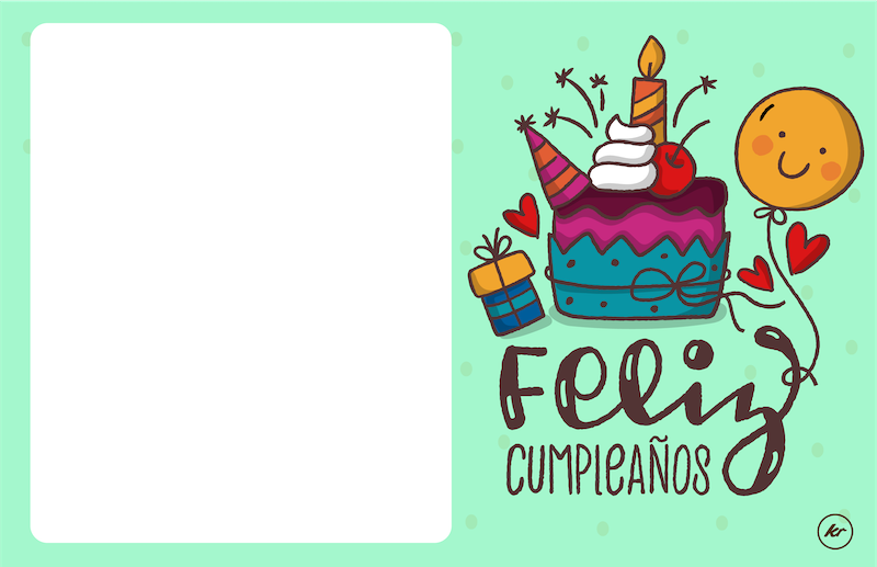 Tarjeta Feliz Cumpleanos Pastel